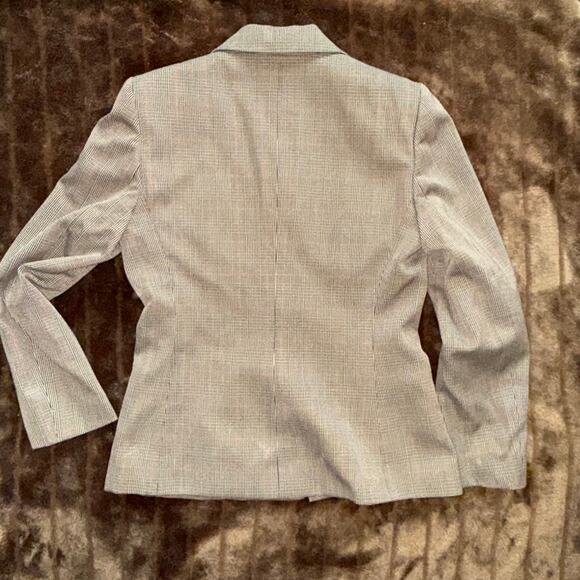 VTG Awesome Fall Look Evan Picone Glen Plaid Blazer w Paisley Hanky MINT - Picture 6 of 7